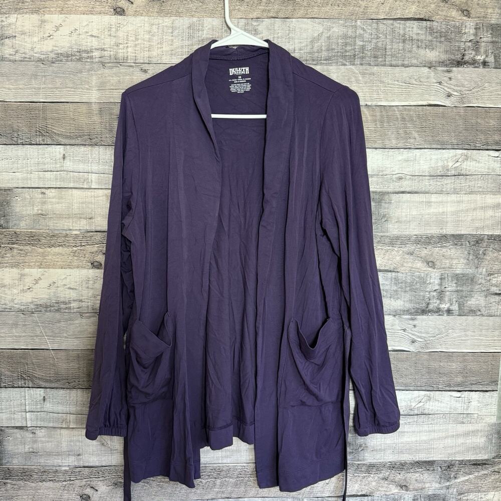 Duluth Dang Soft Women's Purple Comfy Short Robe Sz XS